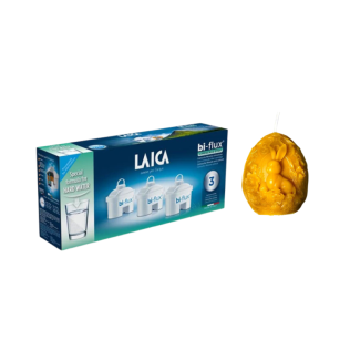   Laica Bi-Flux филтър СТОП ВАРОВИК Limescale stop - 3 бр. + Восъчна свещ