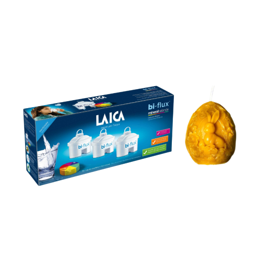 Laica Bi-Flux Mineral Balance  универсален филтър 3 бр. + Восъчна свещ цена