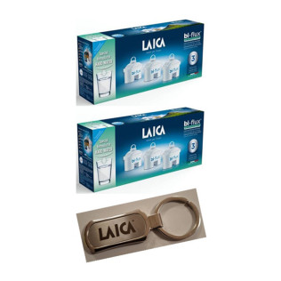   Laica Bi-Flux филтър СТОП ВАРОВИК Limescale stop - 6 бр. + метален ключодържател LAICA
