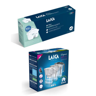 LAICA Bi-Flux HEALTHEXPERT Филтър 3 броя + кана Elegance 3.0 литра