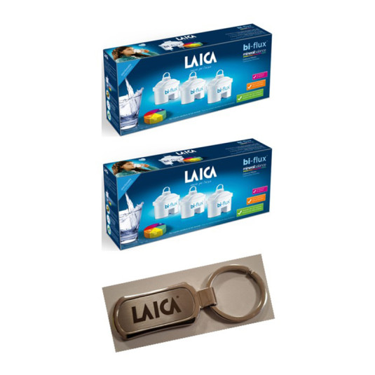 Laica Bi-Flux Mineral Balance  универсален филтър 6 бр. + метален ключодържател LAICA цена