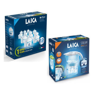 Laica Bi-Flux универсален филтър 12 бр.+Кана Stream Mechanical 2.3л.