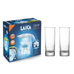 Laica Филтрираща кана Stream Mechanical 2,3 л. + 2 броя чаша за вода