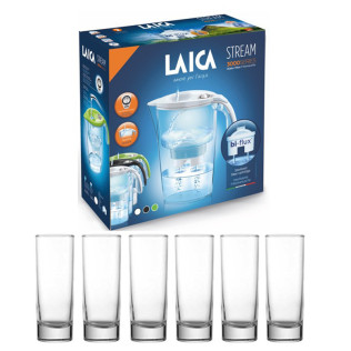 Laica Филтрираща кана Stream Mechanical 2,3 л. + 6 броя чаша за вода
